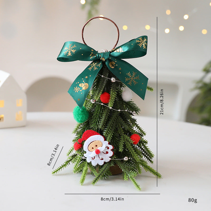 Mini Christmas Tree Ornaments Diy Christmas Decorations Home Bedroom Party Decorations Desktop Children New Year Christmas Gift