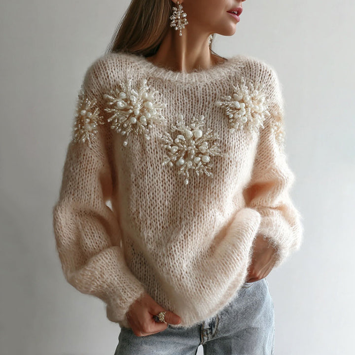 3D Digital Printed Women's Crew Neck Loose Sweatshirt